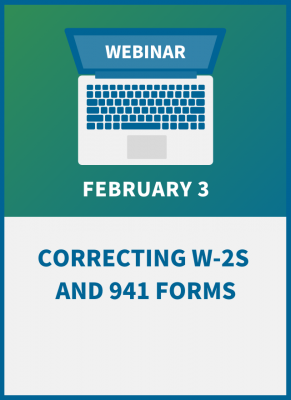 Correcting W-2s and 941 Forms
